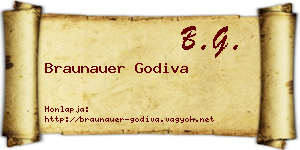 Braunauer Godiva névjegykártya